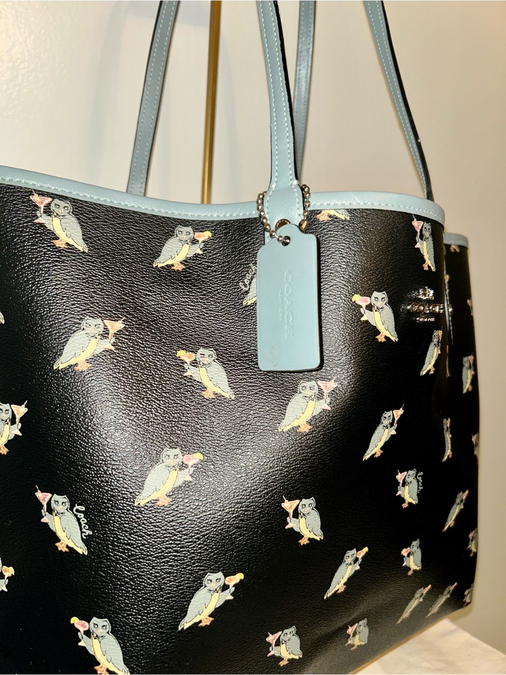Coach Reversible City Tote with “Owltini”Party Owl Print. Super fun!!! - Picture 4 of 16